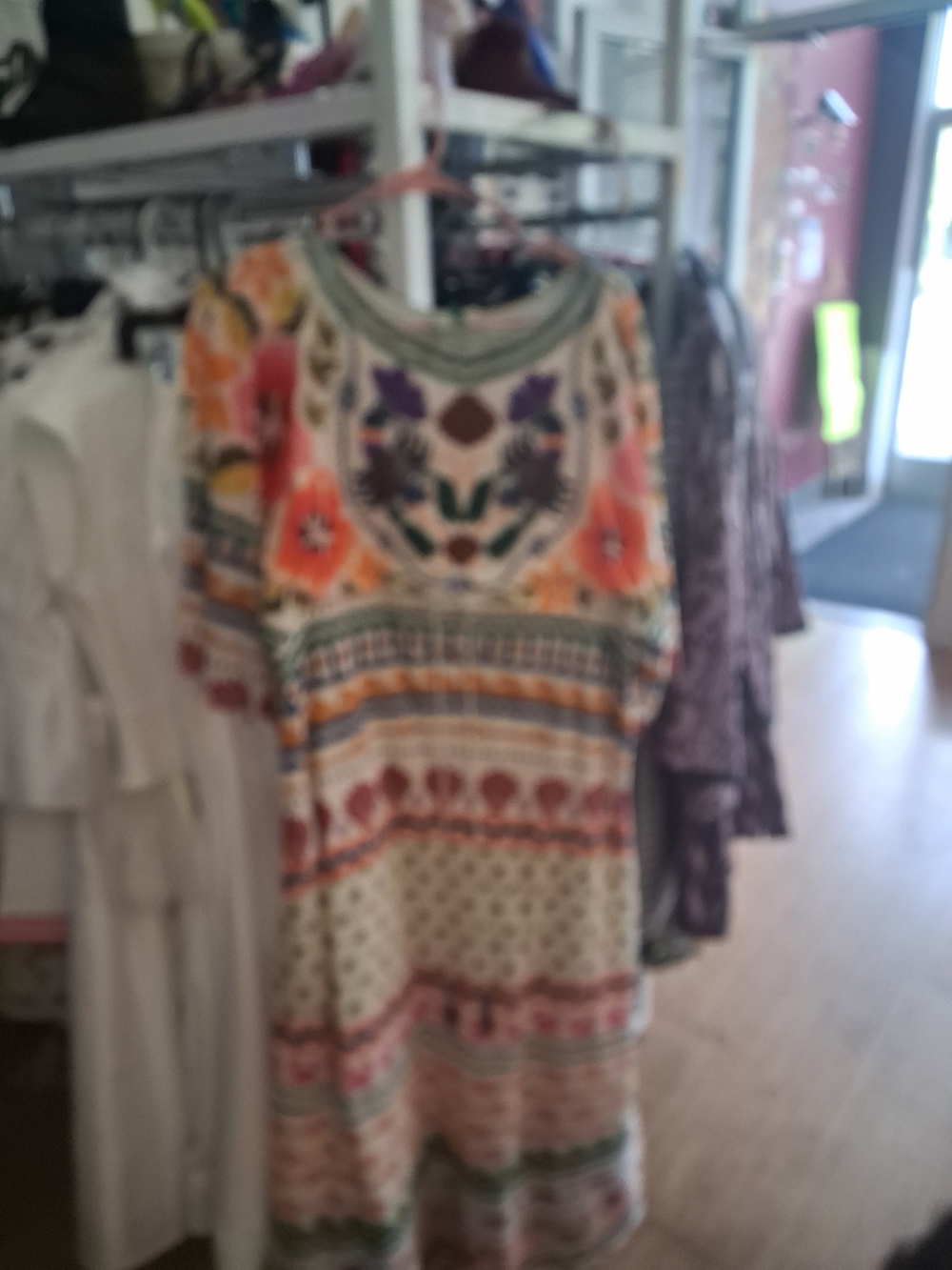 FARM Rio Multicolor Embroidered Midi Dress with Floral Motif
